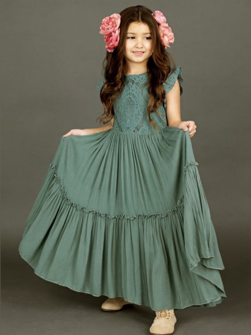 Joyfolie Girl Macy Dress in Beach Sage size 4T 4 years NWT